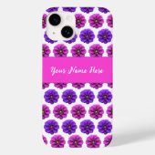 Coque iphone - Fleurs roses et violettes (Verso)