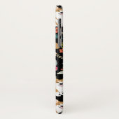 Coque iphone floral de corgi - noir (Dos/Gauche)