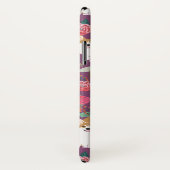 Coque iphone floral de corgi - pourpre (Dos/Droite)