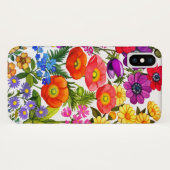 Coque iphone floral de jardin d'aquarelle (Dos (Horizontal))