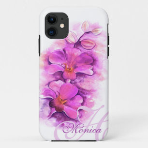 Coque iphone floral de l'art orchidée radieux