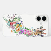 Coque iphone Floral Giraffe (Verso (horizontal))