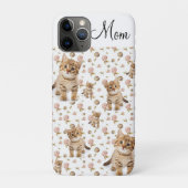 Coque iphone Floral Kitten Maman (Dos)