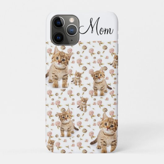 Coque iphone Floral Kitten Maman (Dos)