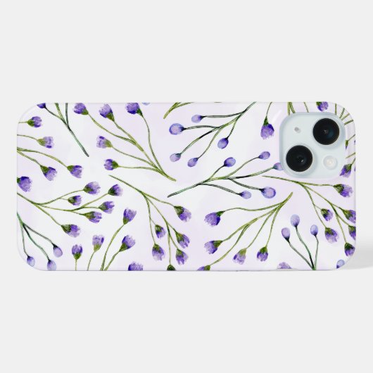 Coque iphone floral lavande (Verso Horizontal)