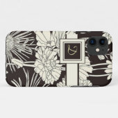 Coque iphone floral Monogramme moderne (Dos (Horizontal))
