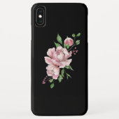 Coque iphone floral noir (Dos)