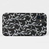Coque iphone floral Parties scintillant noire et a (Dos (Horizontal))