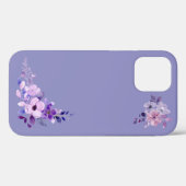 Coque iphone floral pourpre (Verso (horizontal))
