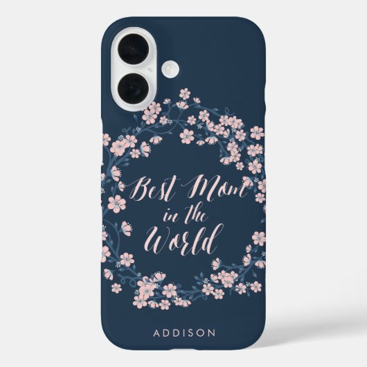 Coque iphone Floral Rose Pour Meilleure Maman (Verso)