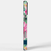 Coque iphone floral rose tropical (Verso / Droite)