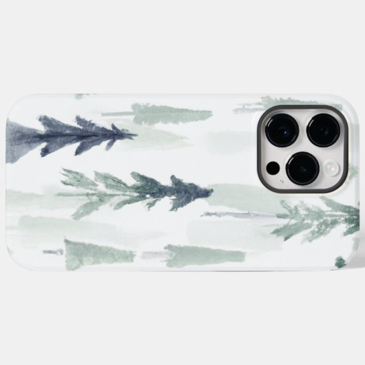 Coque iphone forestier Abstrait vert (Verso (horizontal))