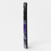 coque iphone fractal des épines violette et argent (Dos/Gauche)