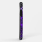 coque iphone fractal des épines violette et argent (Dos/Droite)