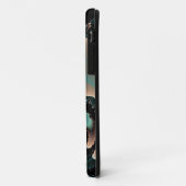 coque iphone fractal rose et bleu (Dos/Gauche)