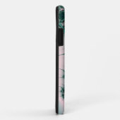 coque iphone fractal rose vert (Dos/Droite)