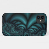 coque iphone fractal turquoise (Dos (Horizontal))