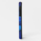 coque iphone fractale bleue (Dos/Gauche)