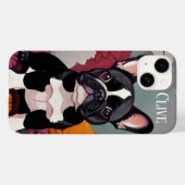 Coque iphone français de Bulldog (Verso (horizontal))