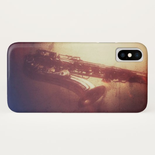 COQUE IPHONE GÉNIAL DE JAZZ DE SAXOPHONE (Dos (Horizontal))