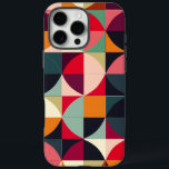 Coque iphone géométrique rétro-inspiré<br><div class="desc">Embrassez le style vintage avec ce design coque iphone géométrique d'inspiration rétro. La palette de couleurs éclatante est un mélange dynamique de rouge, d’orange, de bleu pâle, de bleu foncé et de verts variés dans des cercles et des carrés entrelacés, créant un motif vivant et attrayant qui est à la...</div>