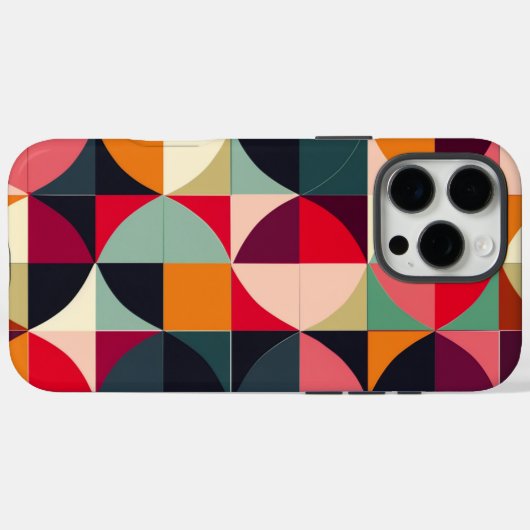 Coque iphone géométrique rétro-inspiré (Verso (horizontal))