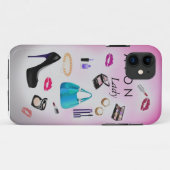 Coque iphone girly de mode de maquillage (Dos (Horizontal))