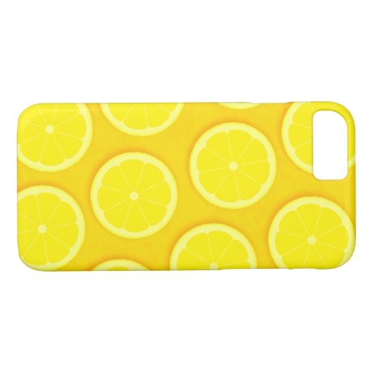Coque iphone graphique jaune tranche citron (Dos (Horizontal))