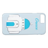 Coque iphone grec bleu d'église orthodoxe de (Dos (Horizontal))