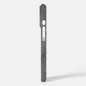 Coque iphone gris argent Wavy Art (Verso / Gauche)