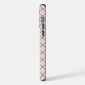 Coque iPhone Gris Corail Moderne Accent de nom tra (Côté gauche)