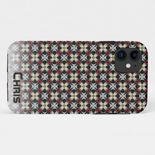 Coque Iphone gris noir blanc (Dos (Horizontal))