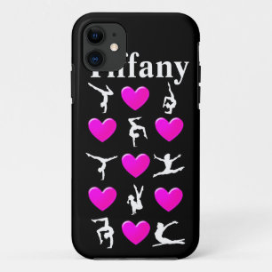 Coque iphone GYMNAST PERSONNALISÉ AU COEUR ROSE