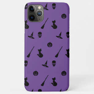 coque iphone Halloween Motif noir sur violet