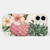 Coque iphone hawaïen de l'ananas tropical (Verso (horizontal))