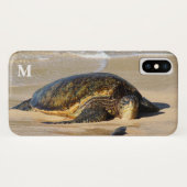 Coque iphone hawaïen de tortue de mer (Dos (Horizontal))