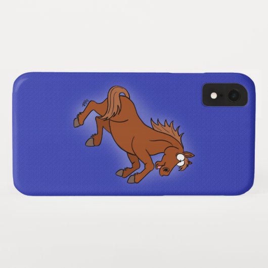Coque iphone heureux de cheval (Dos (Horizontal))