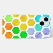 Coque iphone Hexagonal coloré moderne (Verso (horizontal))