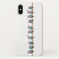 Coque iphone horizontal de colibris paranoïdes