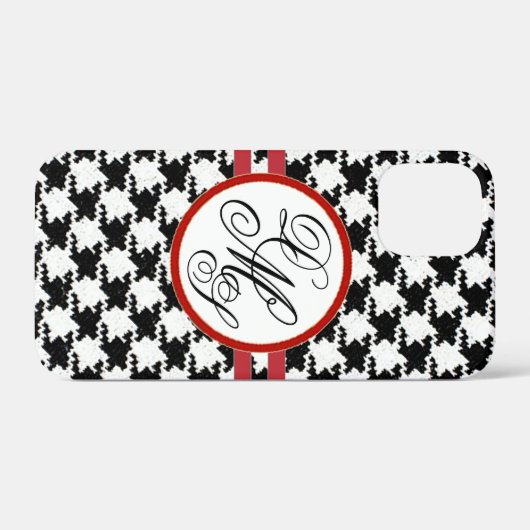 Coque iphone Houndstooth personnalisé (Verso (horizontal))
