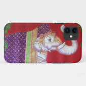 Coque iphone indien d'éléphant d'art (Dos (Horizontal))