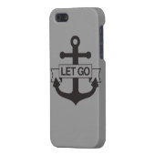 Coque iPhone iPhone gris-clair 5 de caisse d'ancre de lgw (Dos Gauche)