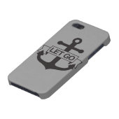 Coque iPhone iPhone gris-clair 5 de caisse d'ancre de lgw (Bas)