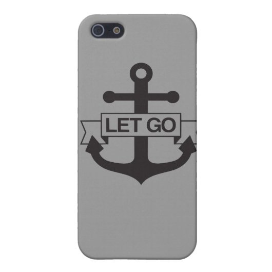 Coque iPhone iPhone gris-clair 5 de caisse d'ancre de lgw (Dos)