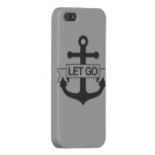 Coque iPhone iPhone gris-clair 5 de caisse d'ancre de lgw (Dos Droit)
