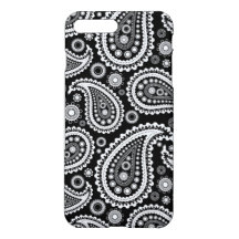 iPhone X/8/7 de Paisley B&W plus le cas