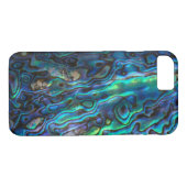 Coque iphone iridescent de sirène de coquille (Dos (Horizontal))