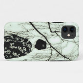 Coque iphone japonais de femme d'arbre en pastel (Dos (Horizontal))