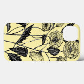 Coque iphone jaune avec fleurs - Choisir la couleu (Verso (horizontal))