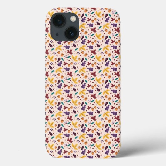 Coque iphone jaune feuille chocolatée (Verso)
